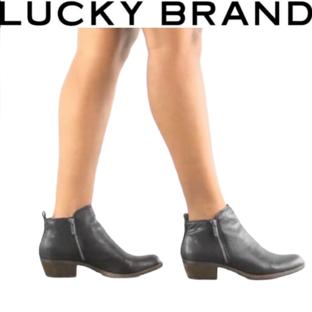 Lucky brand Basel double side zip ankle boots